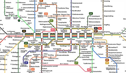 Harta metrou Munchen