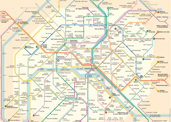 Harta Metroului din Paris