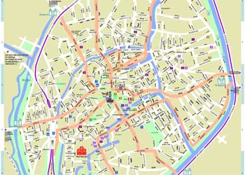 Harta obiective turistice Bruges