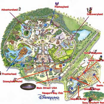 Harta Disneyland Paris