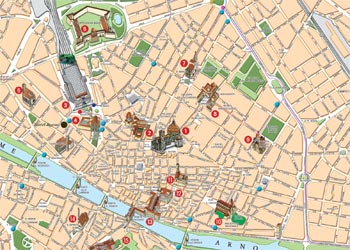 Harta obiective turistice Florenta