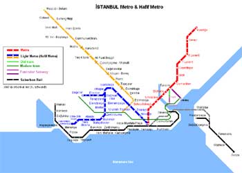 Harta metrou Isatanbul