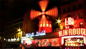 obiective turistice Paris - Cabaretul Moulin Rouge