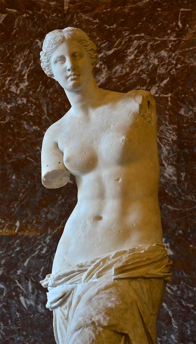 Venus din Milo, celebra statuie de la Luvru