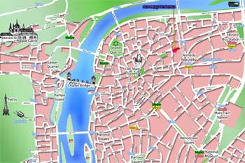 Harta Praga - Harta centrului istoric al orasului Praga
