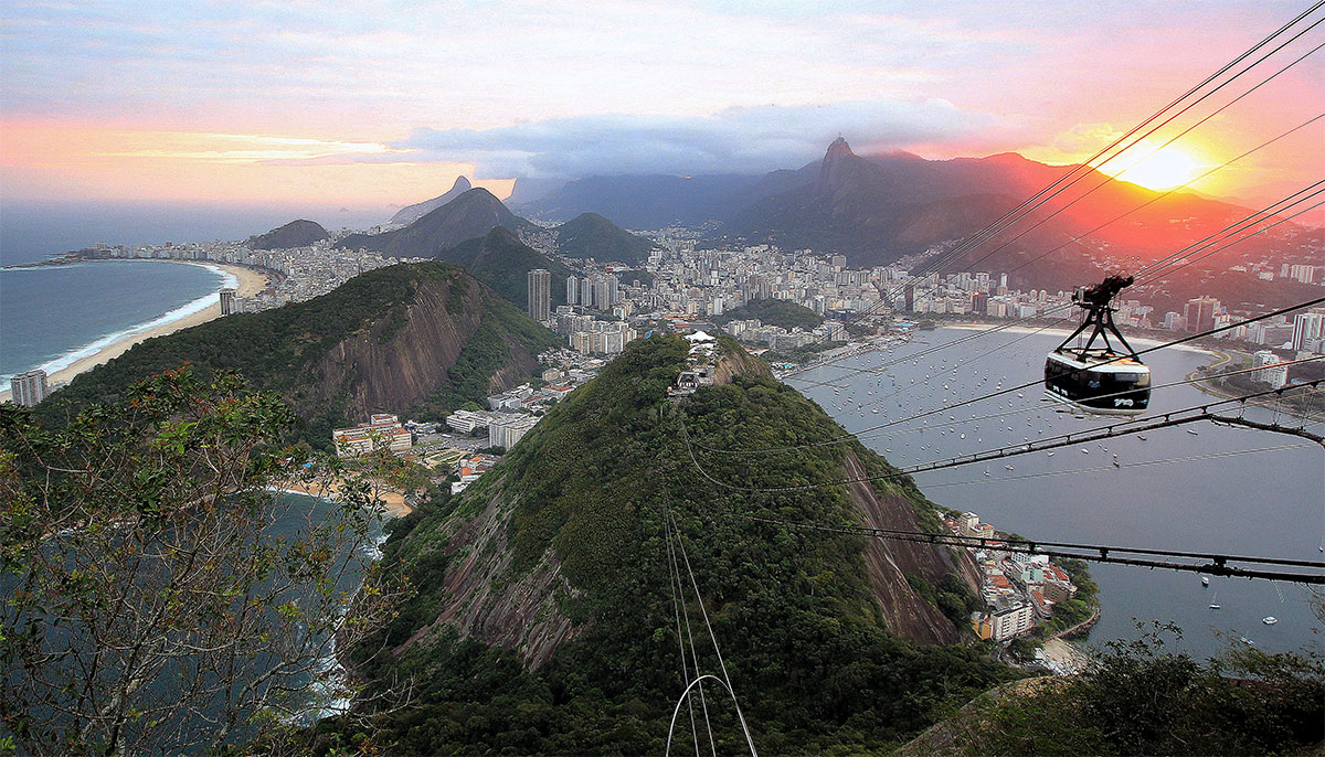 Panorama de pe Pao de Acucar din Rio de Janeiro
