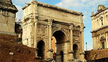 obiective turistice Roma - Arcul lui Septimius Severus