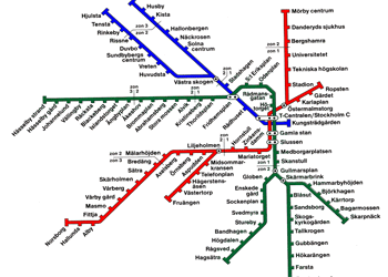 Harta metrou Stockholm
