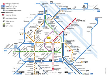 Harta Metroului din Viena